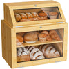 Caixa Organizadora de Pão Premium em Bambu 2 Andares | BreadBox Organiza™
