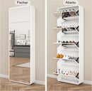 Closet Secreto Élysée™ Espelho Inteligente com Sapateira Oculta MDF
