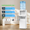 Dispenser com Máquina de Gelo AquaIce Pro™ 3 em 1 – Água Quente, Fria e Gelo Automático para Casa e Escritório