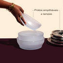 Kit 7 Peças Panela para Micro-ondas MicroChef™ Hermética e Multifuncional