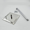 Ducha Quadrada Inox 304 Slim 20x20cm com Braço 36cm Cromada