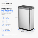 Lixeira Auto Clean™ 50L — Inteligente, Automática e Sem Contato design moderno para deixar sua cozinha mais prática e organizada.