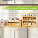 Caixa Organizadora de Pão Premium em Bambu 2 Andares | BreadBox Organiza™