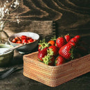 Cesto Organizador Vime Natural Trançado Multiuso Banheiro Quarto