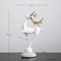 Estatueta de Animal Veado Dourada Artezanal - Inovallar