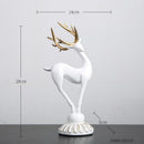Estatueta de Animal Veado Dourada Artezanal - Inovallar