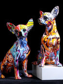 Estatueta Ornamental de Cachorro Chihuahua - Inovallar